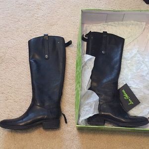 Sam Edelman Penny Black Leather Boots